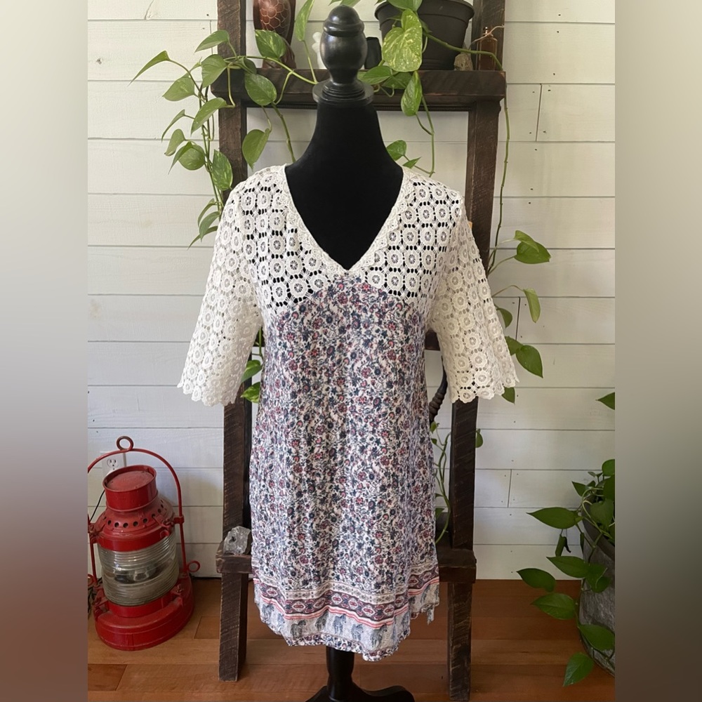 Festival Lace Woven Style Dress - 100% Rayon